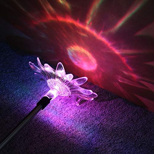 Plant Growing Lamps Solar Light LED Colorful Light Outdoor Lotus Dandelion Lily Sunflower Stake Lights for Yard Garden Path Way Landscape Lamp