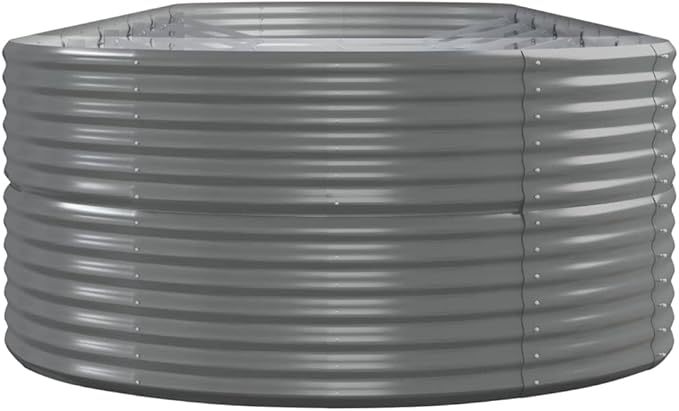 Garden Raised Bed Garden Bed Planter Boxes Outdoor Raised Planter Suitable for Flowers Patios Restaurants Backyard Powder-Coated Steel 200.8x55.1x26.8 Gray