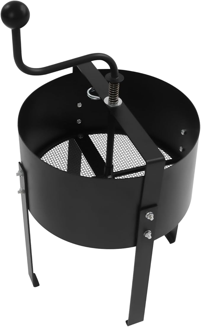 12'' Rotary Soil Sifter Compost Sieve Portable Hand Crank Soil Screener for Sand Gravel Compost for Home &amp Outdoor Use 2.47ft³ Capacity 0.39 * 0.2in Mesh Sifting Aperture