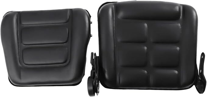 Universal Forklift Seat Forklift Seat with Adjustable Backrest Foldable Lawn Mower Seat with Pre-Drilled Holes for Garden Excavator Bulldozer Trencher (Classic)