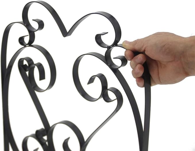 FixtureDisplays® 2 Pack Garden Trellis for Climbing Plants 45 x 16 Sturdy Black Metal Trellis for Plants Support Lattice Metal Trellises for Climbing Rose Vine Flower Cucumber Clematis 10026-NPF