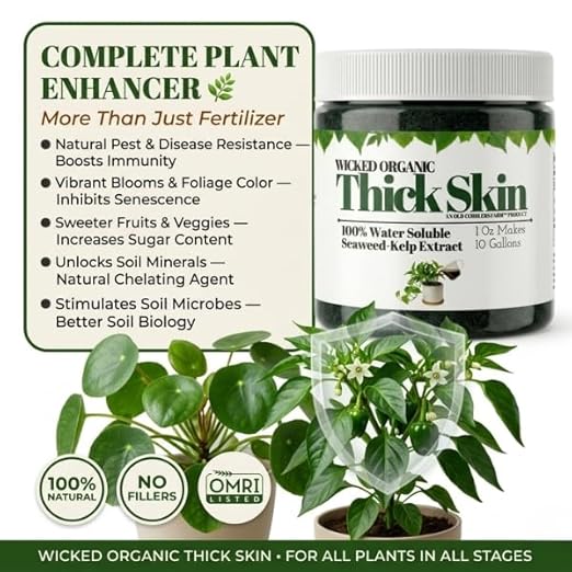 Old Cobblers Farm Wicked Organic Thick Skin – Seaweed Extract Powder Plant Growth Booster (1oz | 2oz) (2 oz)