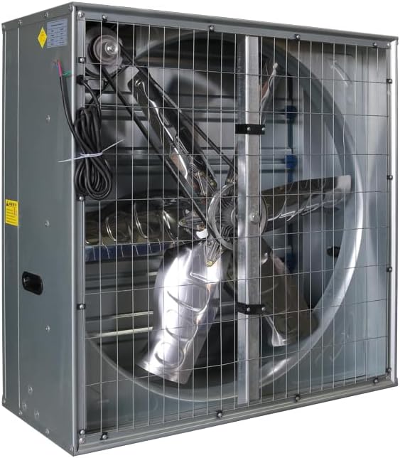 40 Greenhouse Fan Belt Driven W/Shutter Belt Driven Pre Wired with Shutter 120V 9 AMP Airflow: 19117CFM