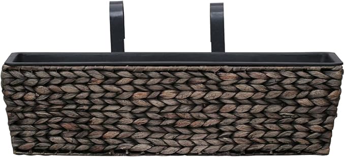 Garden Planter Set of 2 Brown Water Hyacinth Steel Raised Welded Bed - Fence Wall Retaining Patio Landscape