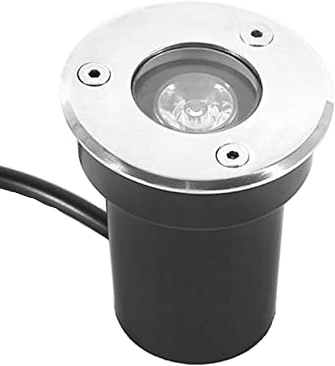 Ultra Thin Ground LED Landscape Lamp - 1W LED Underground Light IP67 Waterproof 304 Stainless Steel Recessed LED Pool Lights Outdoor Spotlight for Garden Lawn Pond Lighting Lights(Color:War
