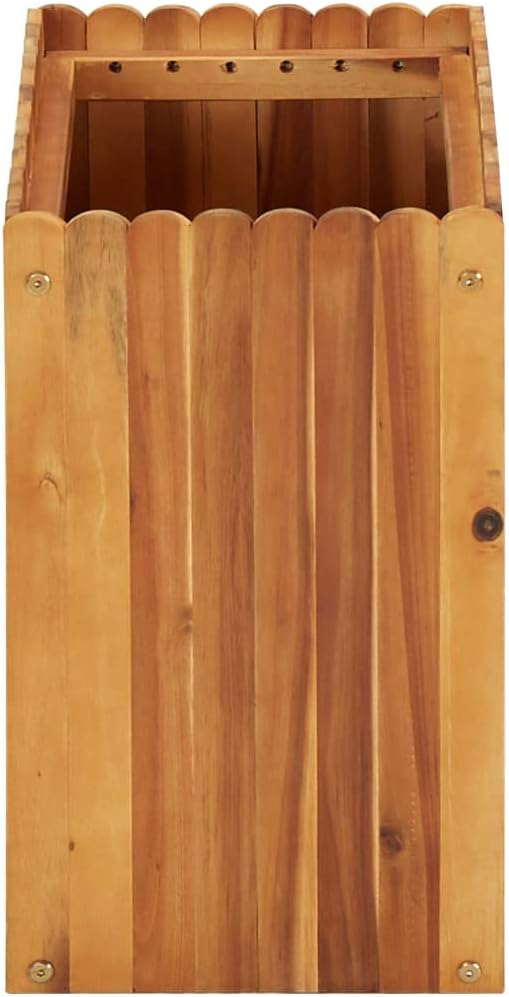 Wooden plantersPlanting Box RacksGardening Decorationsfor BackyardPatio and BalconyGarden Raised Bed 19.6x11.8x19.6 Solid Acacia Wood