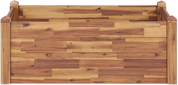 SKM Garden Raised Bed 110x60x44 cm Solid Acacia Wood (Weight-14KG)