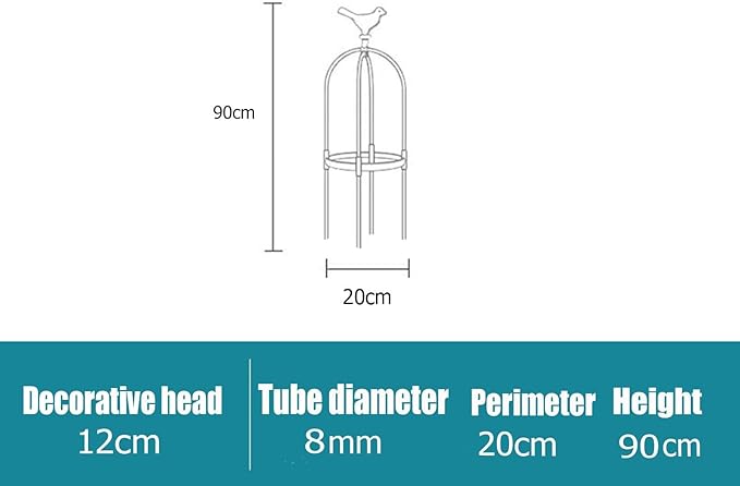 2 Pack Garden Trellis For Climbing Plants Trellis For Potted Plants Tomato Cage Pots Rustproof Metal Plant Flower Trellises Clematis Vine Jasmine Support Outdoor Indoor(Black20*90cm/7.8*35.4)