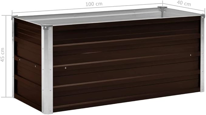 Galvanized Raised Garden Bed Planter Raised Garden Boxes Outdoor Large Metal Raised Garden Beds for Vegetable Gardening Backyard Patio 39.4x15.7x17.7