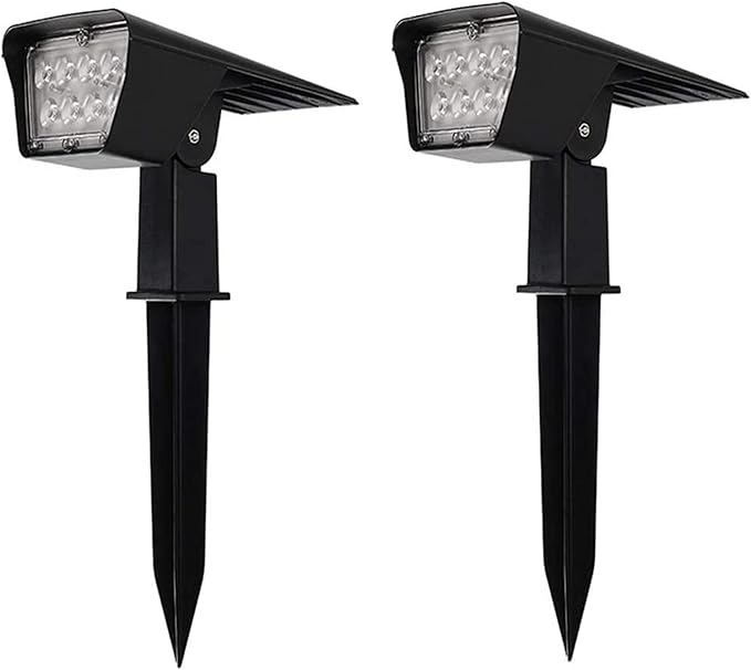 Wall Lamp 2PCS LED Solar Landscape Spotlight IP65 Light Control Induction Wall Light Waterproof Garden Lights Outdoor Adjustable Up and Down for Lawn Patio Yard Driveway DecorationWarm Light