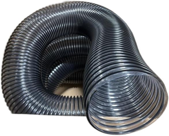 Fits Agri-Fab DR PVC Flexible Leaf Vac Vacuum Bagger Grass Catcher Hose Clear and Black 3 Foot of 6 Inch ID