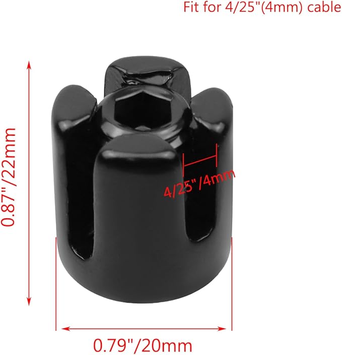 20 Pcs Black Cross Cable Clamps 316 Stainless Steel Cable Clips No Drilling Required Wire Rope Wall Trellis Kit Fittings for Steel Wire Nets Vines and Climbing Plants(Fit 4/25 Cable)