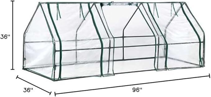 ShelterLogic 3' x 8' x 3' GrowIT Small Garden Greenhouse for Outdoors Easy-Access &amp Durable