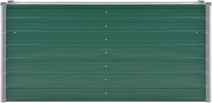SKM Garden Raised Bed Garden Raised Bed Galvanized Steel 63x15.7x31.3 Green