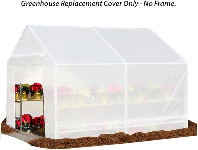 Upmarket Green House Cover 10'x10' Weather-Resistant Replacement Cover for Outdoor Greenhouse Frames Perfect for Plant Protection