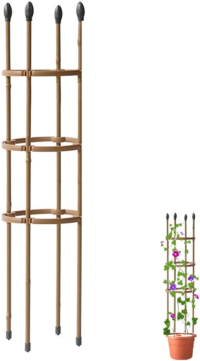 Garden Trellis for Climbing Plants Outdoor24in30in35in47in Tall Tomato Cages for Garden Plant Cages Plant Stake for Flower Vegetable Vines Plant Trellis for Potted PlantsGold ( Size : 7.9/20cm