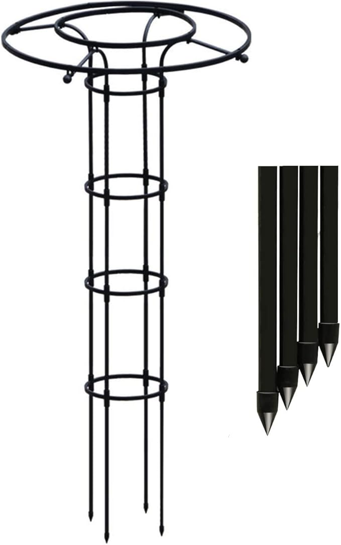Garden Trellis for Climbing Plants Outdoor 3ft 4ft 5ft 5.9ft 6.9ft Rustproof Metal Pipe Stands Umbrella Plant Support Stakes Obelisk Trellis for Potted Plants Rose Vine Jasmine ( Size : 180cm/5.9ft
