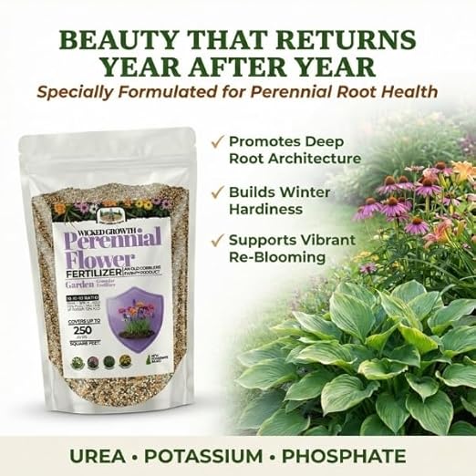 Old Cobblers Farm™ Wicked Growth Perennial Flowers Fertilizer – Ensures Consistent Flowering and Healthy Root Strength Year After Year (5 lbs | 10 lbs | 15 lbs | 20 lbs) (10 lbs)