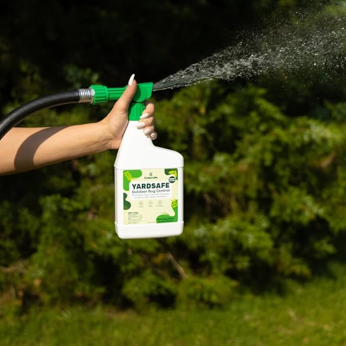 Cedarcide YardSafe | Kills &amp Repels Mosquitoes Ticks Fleas Mites &amp More with Natural Essential Oils | Family &amp Pet-Safe | Eco-Friendly | 1 Quart (32 Oz.)