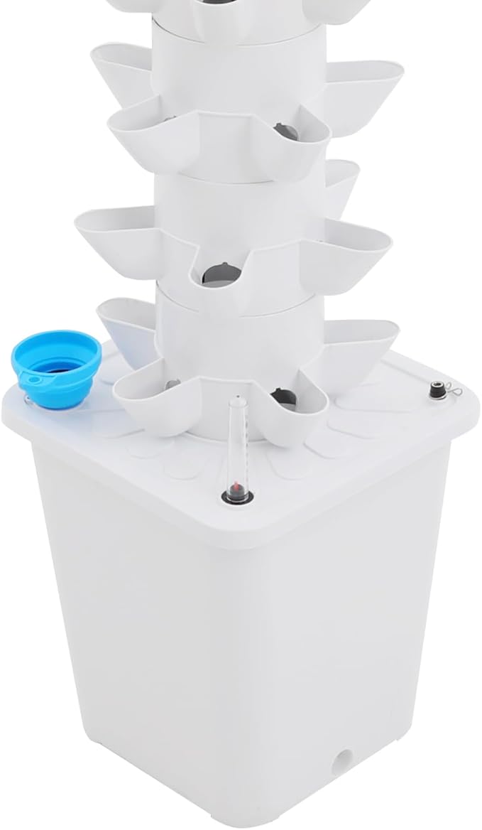 45-Pod Hydroponic Growing Tower 9 Tier Vertical Garden System with Water Pump &amp 5.3Gal Tank Indoor Herb/Vegetable Planter for Home Office