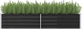 Garden Raised Bed Anthracite 94.5x31.5x17.7 Galvanized Steel
