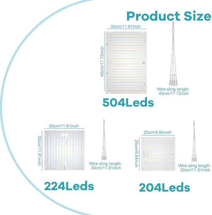 2PCS 1500W LED Plant Growth Light Use with 2835 SMD Sunlight Full Spectrum Grow Lights for Seeds Indoor Plants Veg and Bloom Grows Lamps with UV IR &amp Driver Dimmable Vegetable Growing and Flowerin