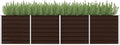 Garden Raised Planter Raised bedsGalvanized PlanterFlower BedTroughMetal PlanterRaised Garden BedBed Brown 126x31.5x30.3 Galvanized Steel