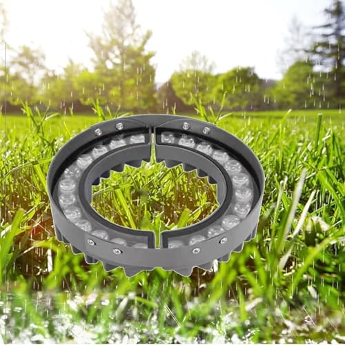 LED Ring Tree Hug Light IP65 Waterproof Outdoor Spotlight Lamp 220V Corrugated Design for Parks &amp Landscapes Perfect for Garden Decoration (White)
