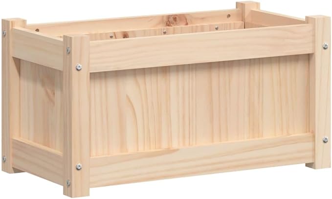 Garden Planters 2 pcs Raised Garden Bed Planter Boxes Outdoor Suitable for Backyard Restaurants Flowers Patios Solid Wood Pine