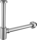 RANDOM Brass Round Bottle P-Trap 1 1/4Raise and Lengthen Adjustable Basin Sink Waste Drain Trap KitBrushed Nickel.RD-83888BN-L