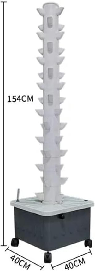 Hydroponic Tower Aquaponic Culture of 45 Holes Hydroponic Culture Soil -Free Cultivation Airplane Crop Kit of Garden