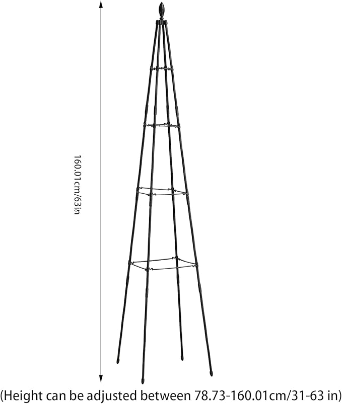 Cucumber Trellis - Foldable Metal Climbing Support Rust-Resistant Outdoor Plant Frame Vertical Growing Structure | Tomato Pea Bean Vegetable Flower Holder for Garden Patio Yard Indoor Greenhouse