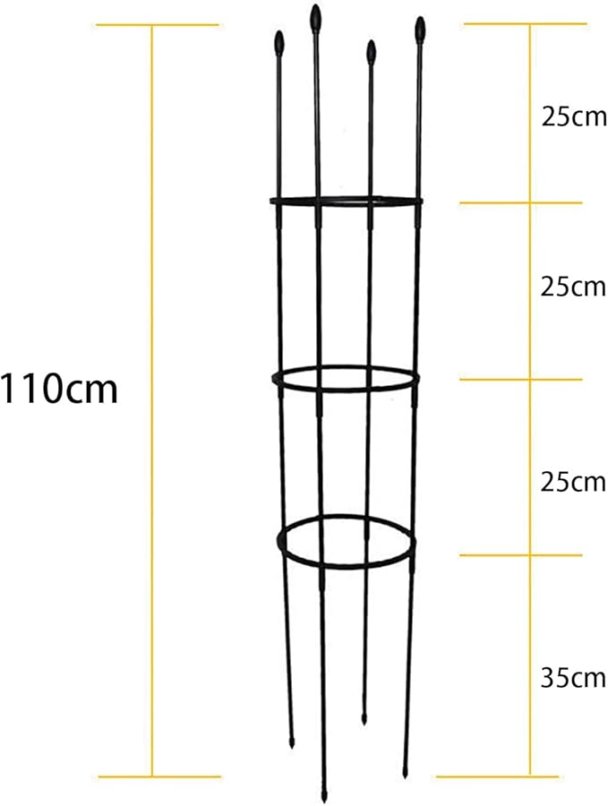 Garden Trellis Shaped Plant SupportTomato Cages for Garden Trellis for Potted Plants Climbing Plants Outdoor Vine Pots Flower Vegetable with Plant Stakes (Size : 110CM)