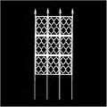 Vertical Plant Climbing Support Garden Trellis with Privacy Screen Outdoor Plastic-Coated Steel Pipe Grid Screen Shelf for Climbing Plants VinesWhite85 * 190cm