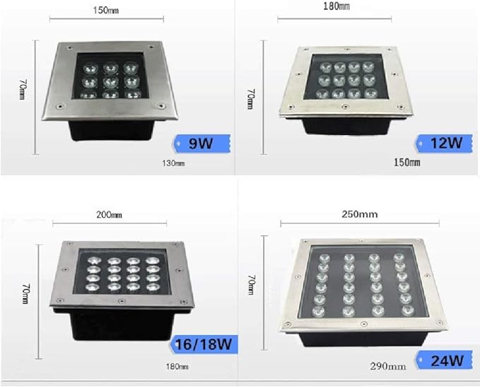 8 Pack Led Landscape Lights - Recessed Spotlight 4W Warm White Light 3000K Step Stair Lights Ip67 Waterproof Round Wall Lamp with 1M Wire for Tree Garden Yard PathwayRed Light-5W