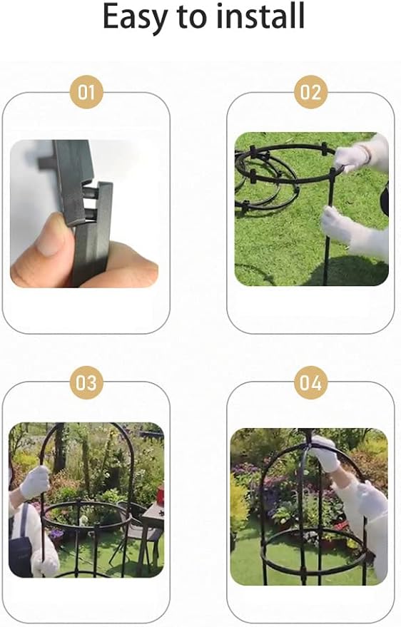 Garden Trellis for Climbing Plants Plant Support Cage Tower Obelisk Plant Support Indoor Potted Plant Plant Trellis for Climbing Vines Tomato Flower Vegetable Rose