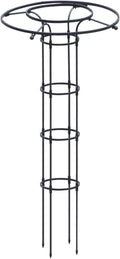 Vertical Garden Trellis for Climbing Plants Outdoor H 110cm 145cm 180cm 215 cm Indoor Vertical Metal Umbrella Plant Trellis for Patio Backyard(Black4.6ft)