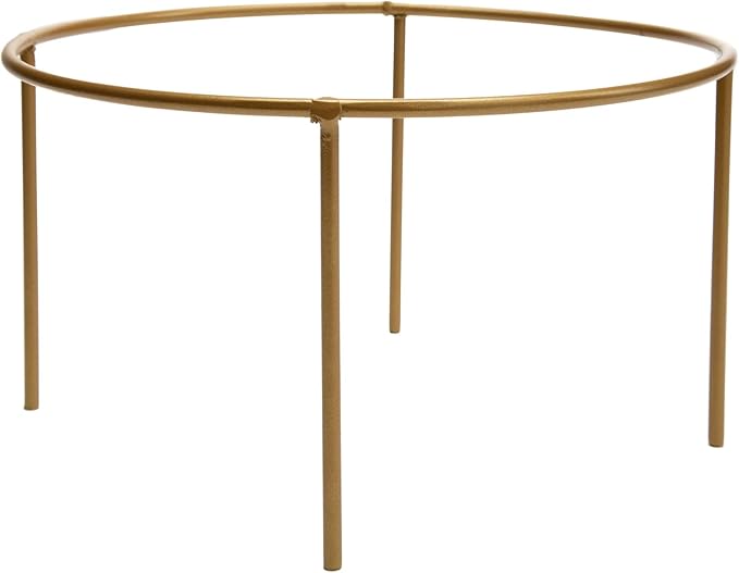 Bloem Hopson Decorative Resin Cachepot with Metal Stand 10 Indoor and Outdoor Planter with Gold Metal Stand Black