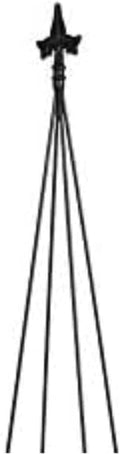 Fleur-De-Lis Wrought Iron Trellis for Climbing Plants Elegant Black Metal Garden Art for Patio Yard Décor Durable Plant Support Frame for Flowers Vines and Vertical Outdoor Landscaping