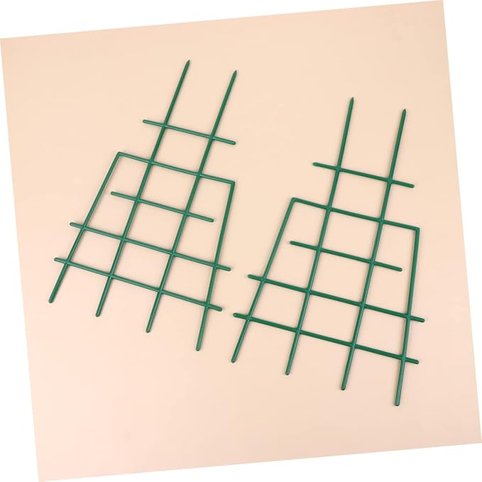 15pcs Garden Trellis for Climbing Plants Plastic Support Cage for Vertical Growth Easy to Assemble Plant Rack for Flowers and Vegetables Heavy-Duty Design Green Coating