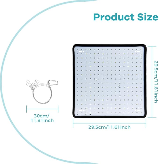 500W LED Planting Lights AC100-277V Hydroponic Seeds Fill Lamp UV/IR Greenhouse Tent Flowers Vegetable Succulent Fruits Bonsai Potting Moss Cactus Cultivation Lighting US Plug with Hook Hanging