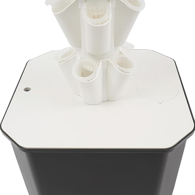 Hydroponics Tower | 10 Layer 50 Plants Indoor Vertical Tower System Kit | Vertical Hydroponic Grow Tower Aeroponic Tower for Herbs | with Pump and 11.89 GAL Water Tank | 4 Wheels | White