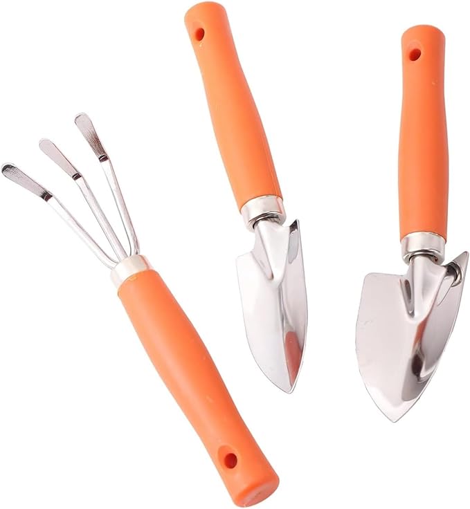 Garden Tools Gardening Tools Garden Tool Set -3 Piece Aluminum Gardening Hand Tools - Including Garden Trowel - Hand Shovel - Tilling Hand Rake Gardening Too