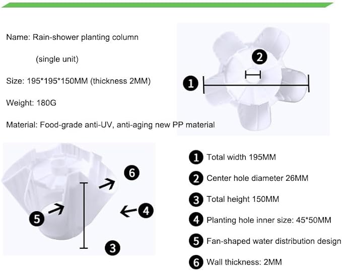 Hydroponics Growing System6/8/10/12 Layers Garden Hydroponics Growing Sys Hydroponics Tower Aeroponics Grow Kit Planting Sysfor Gardening Lover for Fruits VegetablesWhite-12LAYE