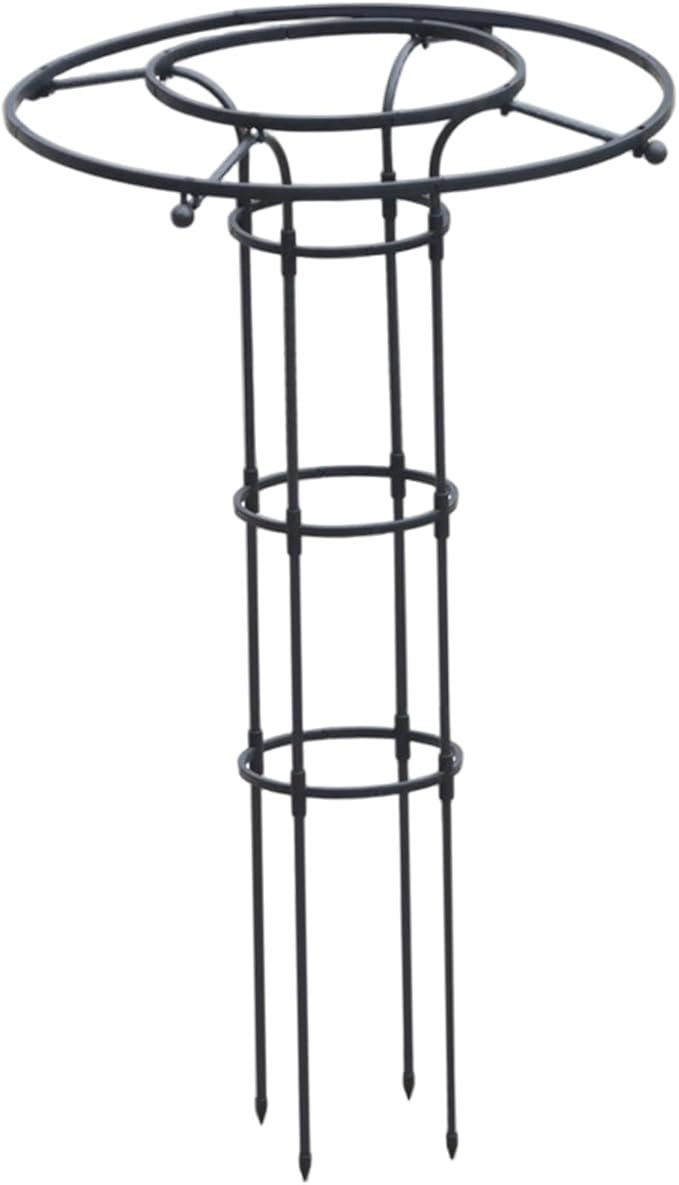 Garden Obelisk 47 Inch Stackable Plant Trellis with Umbrella Design Metal Flower Trellis Plant Support for Outdoor Potted Vines Roses and Vegetables