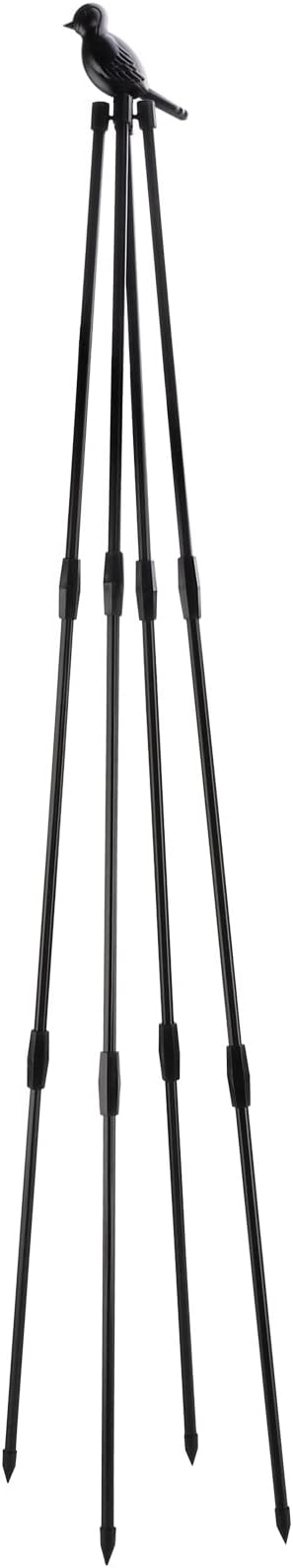 2Pack Garden Trellis for Climbing Plants OutdoorTall Plant Vine Support TowerGarden Obelisk Trellis Plant Tomato Cage for Flowers Stands Indoor Potted PlantBlack (120cm)