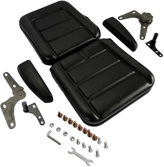 Universal Seat with Adjustable Backrest Compatible with Garden Tractors Lawn Mowers Excavators and Similar