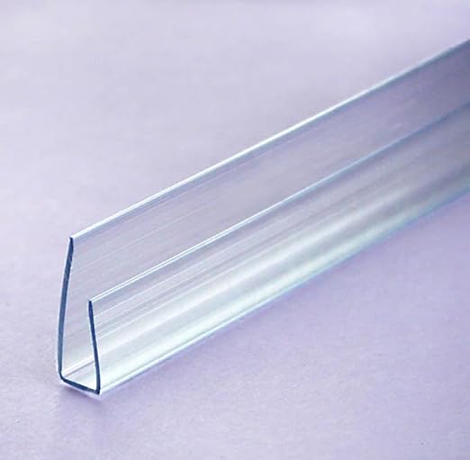 8mm Polycarbonate U Channel U Connector U Profile U End Cap Polycarbonate Panel End Cap Used for 8mm Twin Wall Greenhouse Polycarbonate Panels 2 Pieces Per Package Clear Color (6 Feet Long)