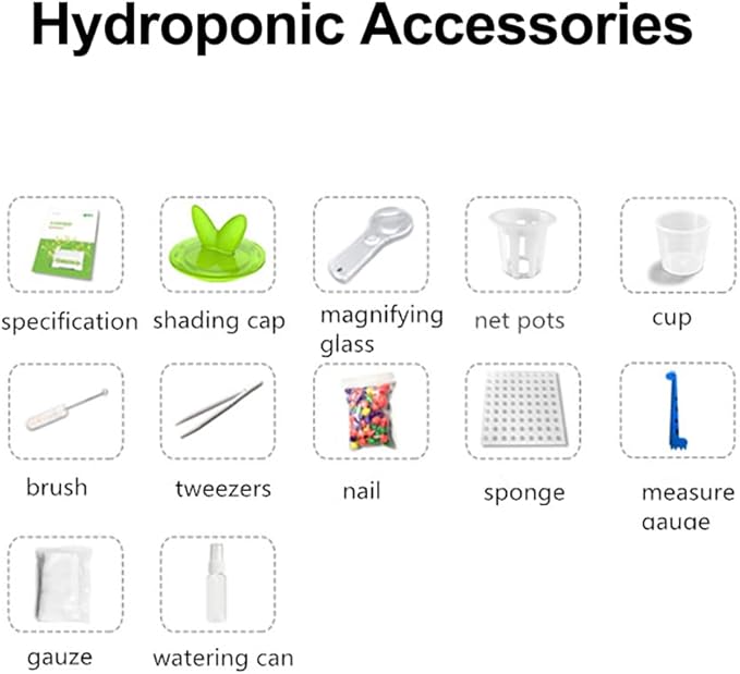 GeRRiT Hydroponics Growing System 30 Pods Indoor Herb Garden Kit with 20W LED Grow Light Automatic Timer Germination Kits 4L Water Tank Smart Garden Planter for Home Kitchen Gardening