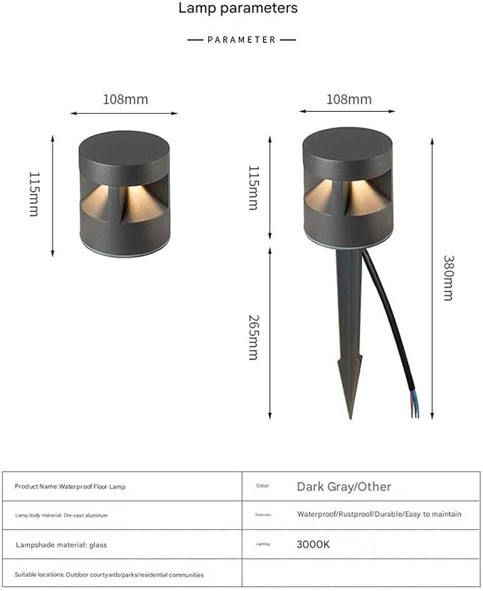 LED Outdoor Landscape Lights Spotlights for Hotels Llawn Villas Courtyards6W AC 220V/24V Tree Wall Lighting(Warm White6W24V)